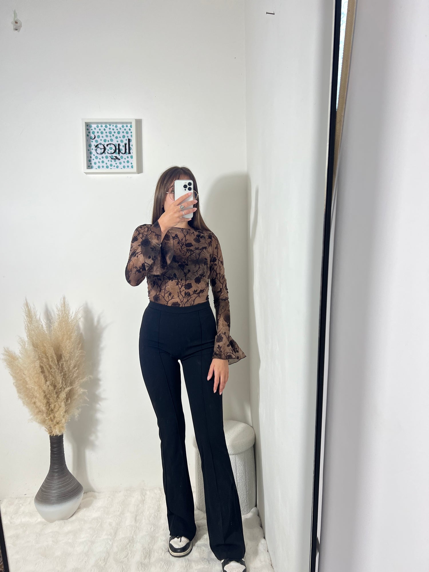 Pantalone a zampa nero