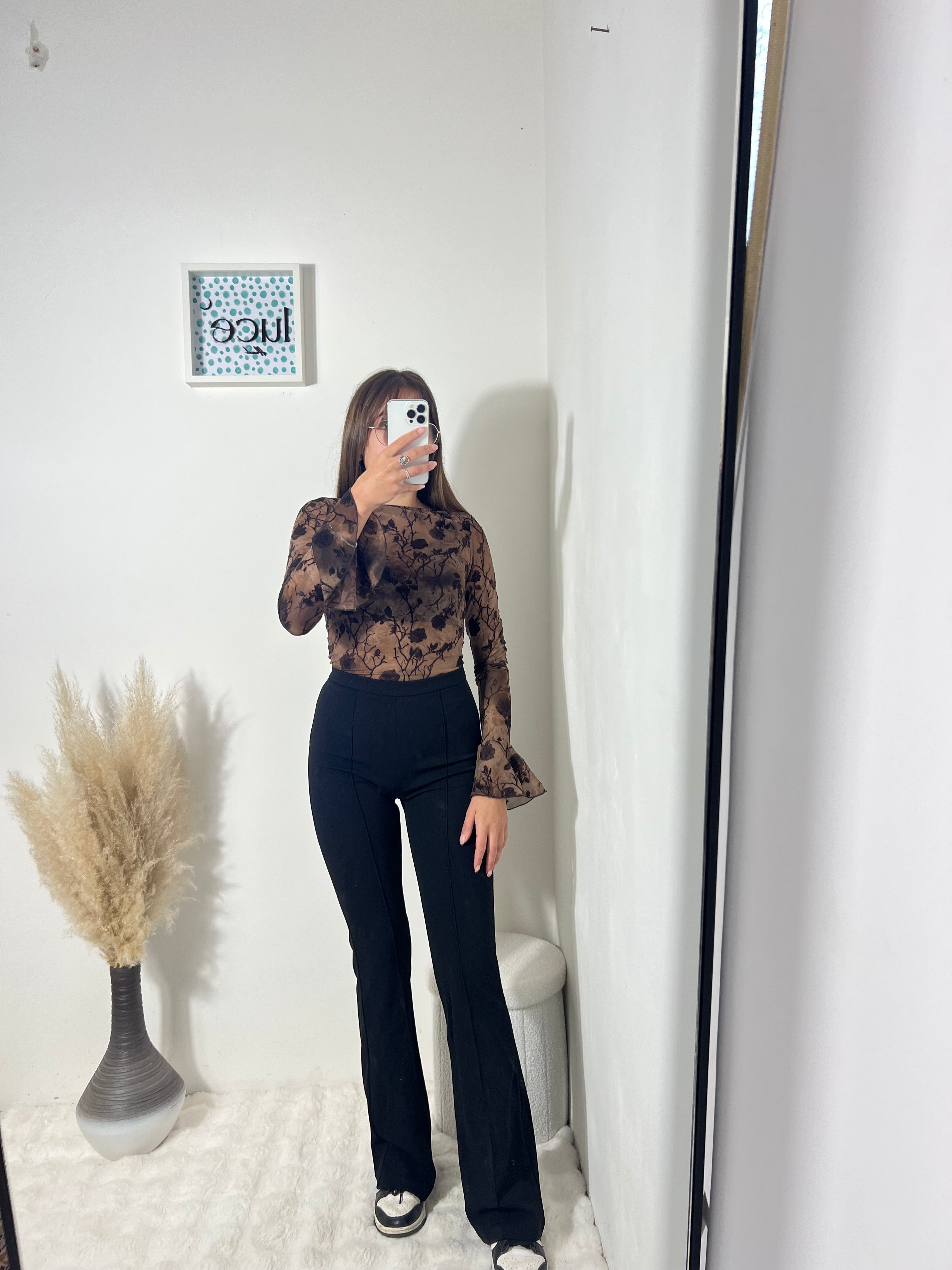 Pantalone a zampa nero