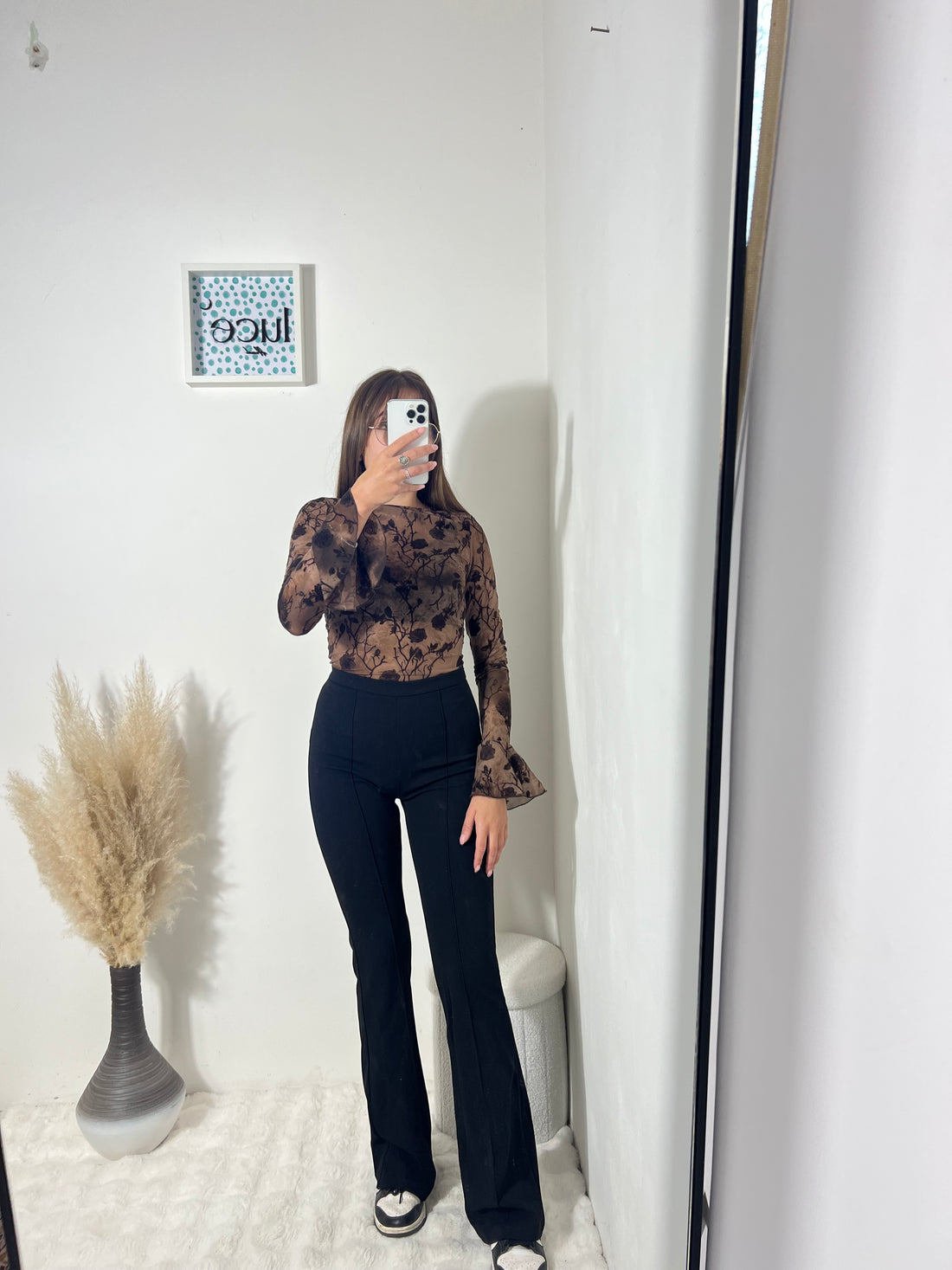 Pantalone a zampa nero