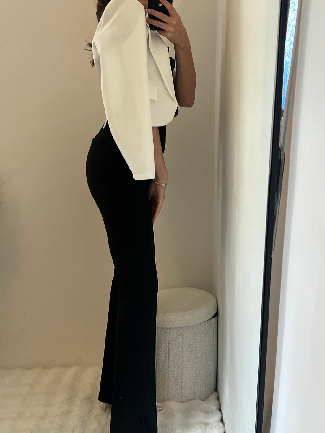 Pantalone a zampa nero