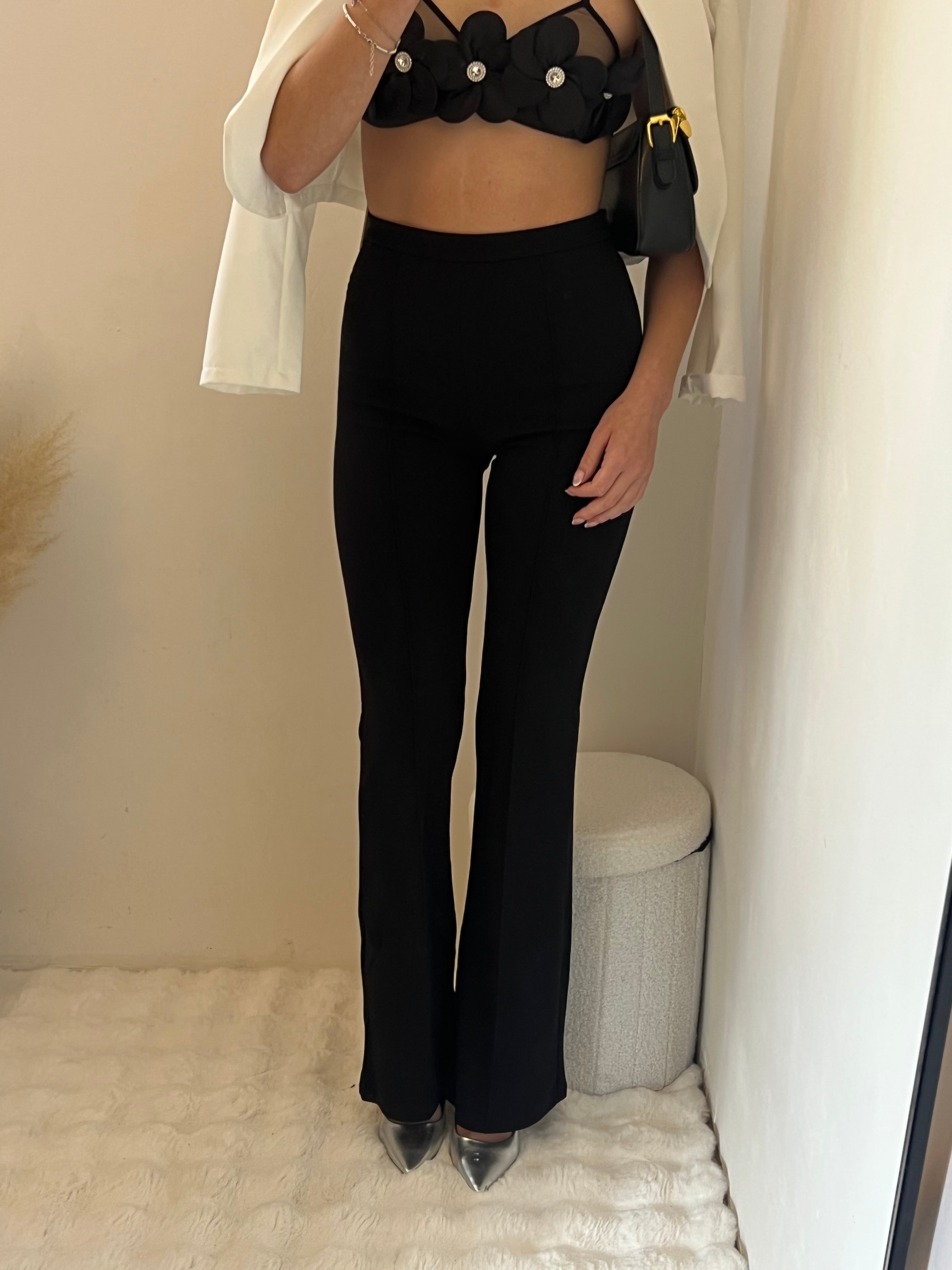 Pantalone a zampa nero